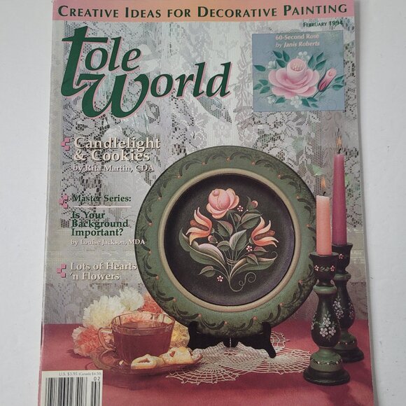 Vintage TOLE WORLD Magazines (6 Issues) 1993 & 94 Designs for Creative Painting - Picture 7 of 12